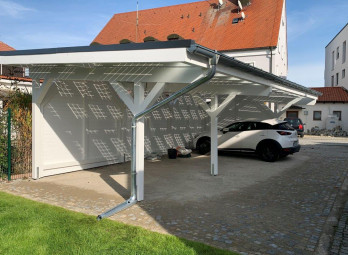 Diagramme de l'abri de voiture à toit monopente