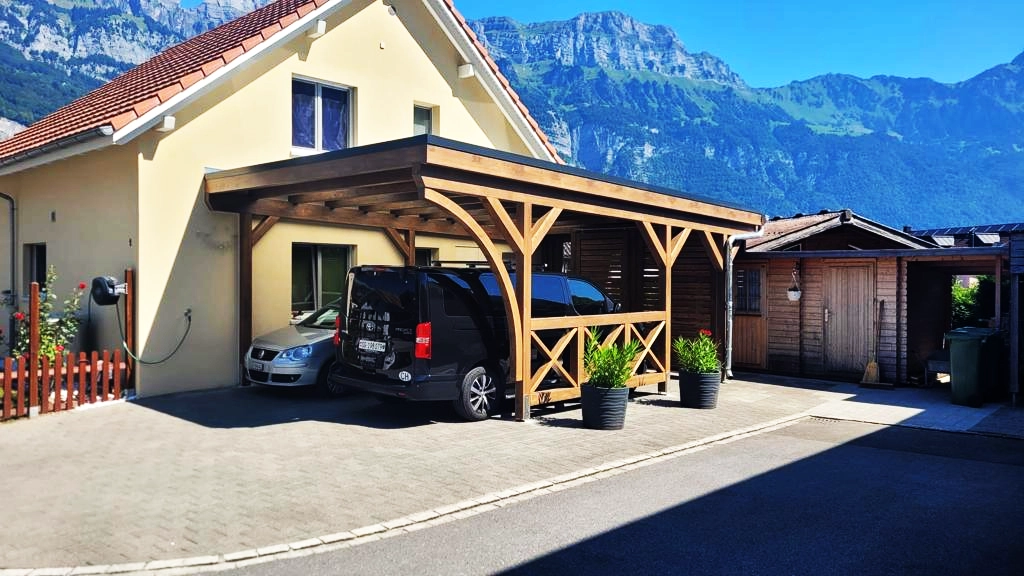 Carport Swiss Banner