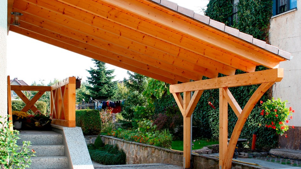 Anlehncarport Banner