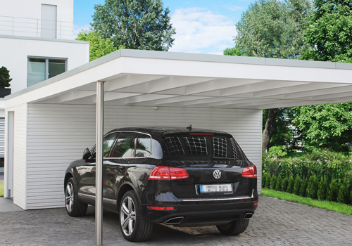Carport mit Geräteraum